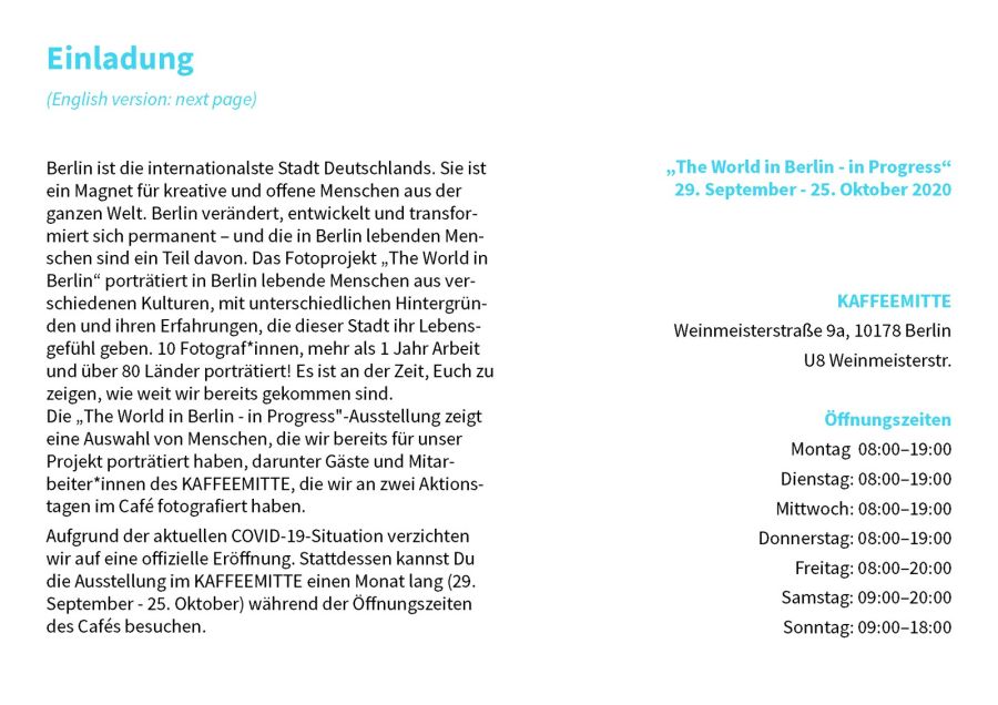 Einladung zur Ausstellung, Seite 2